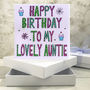 Personalised Aunt Birthday Book Card, thumbnail 1 of 6
