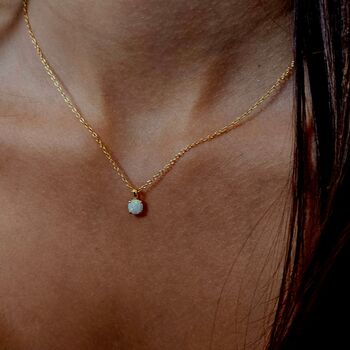 Opal Bracelet And Necklace Sterling Silver Gift Set, 3 of 6