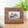 Asali Hand Carved Mango Wood 7x5' Photo Frame, thumbnail 1 of 7