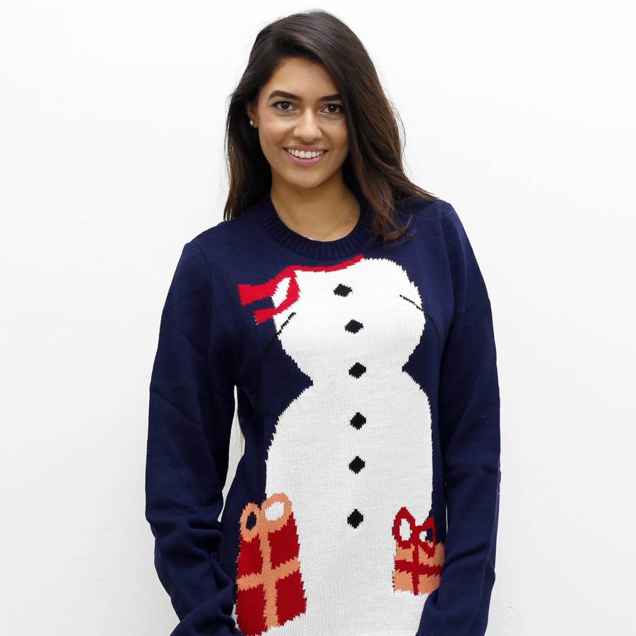 snowman body christmas jumper by molly & pearl | notonthehighstreet.com