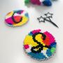 Circular Chunky Cross Stitch Coaster Kit, thumbnail 1 of 5