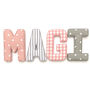 Pink And Grey Nameset Fabric Letters, thumbnail 2 of 12