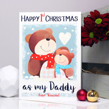 Bear 1st Christmas Card As Mummy Daddy, 7 of 9
