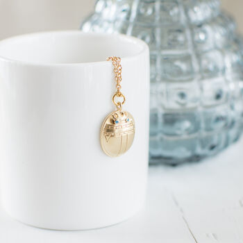 Gold Plated Scarab Beetle Necklace, 4 of 7