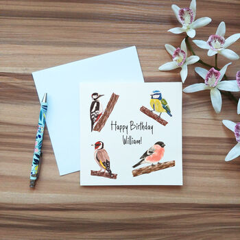 Personalised Garden Birds Birthday Card, 3 of 8