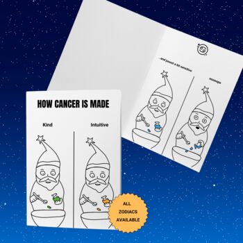 Funny Birthday Card For Her And Him Zodiac Greeting Card, 7 of 12