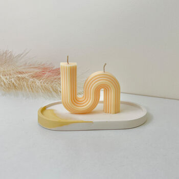 Decorative Wavy Double Wick Soy Candle Gifts, 6 of 8