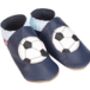 Boys Soft Leather Baby Shoes Football Navy, thumbnail 1 of 1