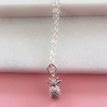 Pineapple Charm Necklace Gift For Her, 2 of 3