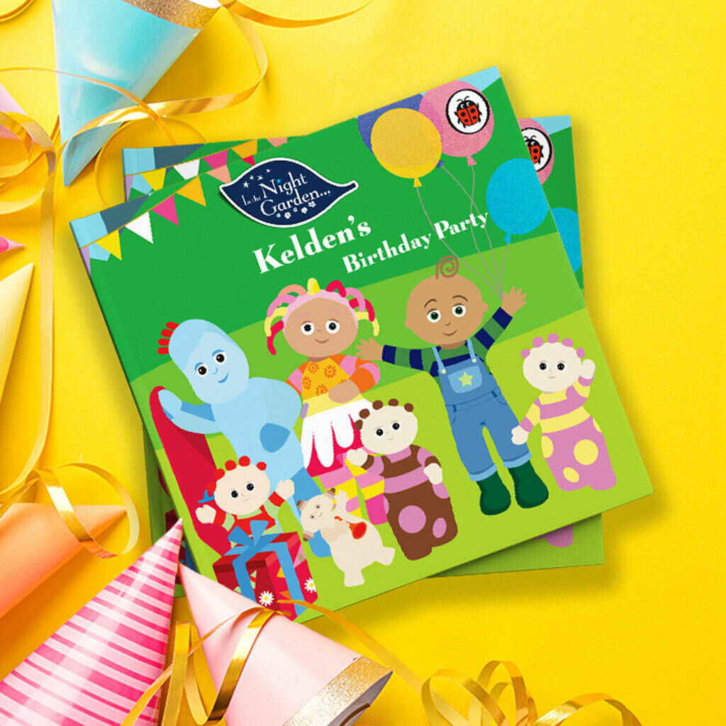original personalised in the night garden birthday party book