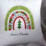 Bright Christmas Rainbow Cushion, thumbnail 2 of 2