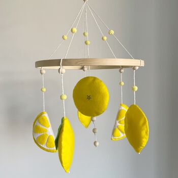 Handmade Lemon Citrus Mobile For Baby Crib, 4 of 4