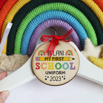 First School Uniform Wooden Tag, 8 of 11
