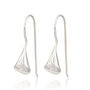 Sterling Silver Lily Hook Earrings, thumbnail 8 of 8