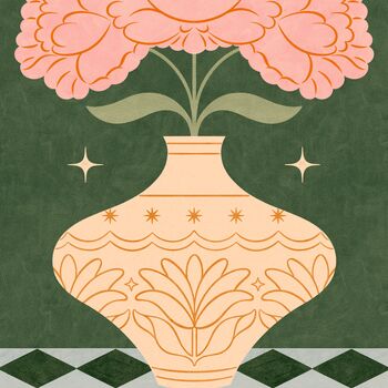 Celestial Fleurs, Floral Vase Bohemian Plant Art Print, Flower Poster, 3 of 3