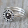 Black Diamond Bridal Set, Interlocking Bridal Rings, thumbnail 3 of 5