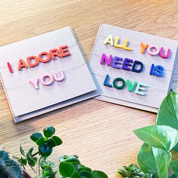 I Adore You Mini Garland Card And Decoration, 2 of 2