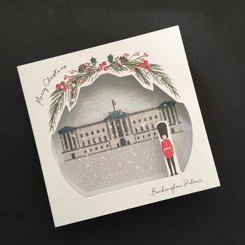 Buckingham Palace Sparkling Pop Up Christmas Card, 5 of 5
