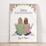 Sisters Best Friend Personalised Quote Print, thumbnail 1 of 7