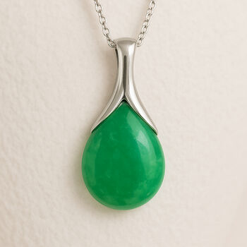 Personalised Sterling Silver Jade Necklace, 4 of 11