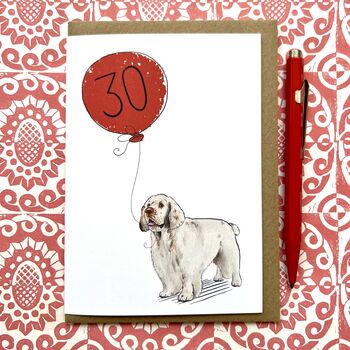 Clumber Spaniel Birthday Card, 2 of 4