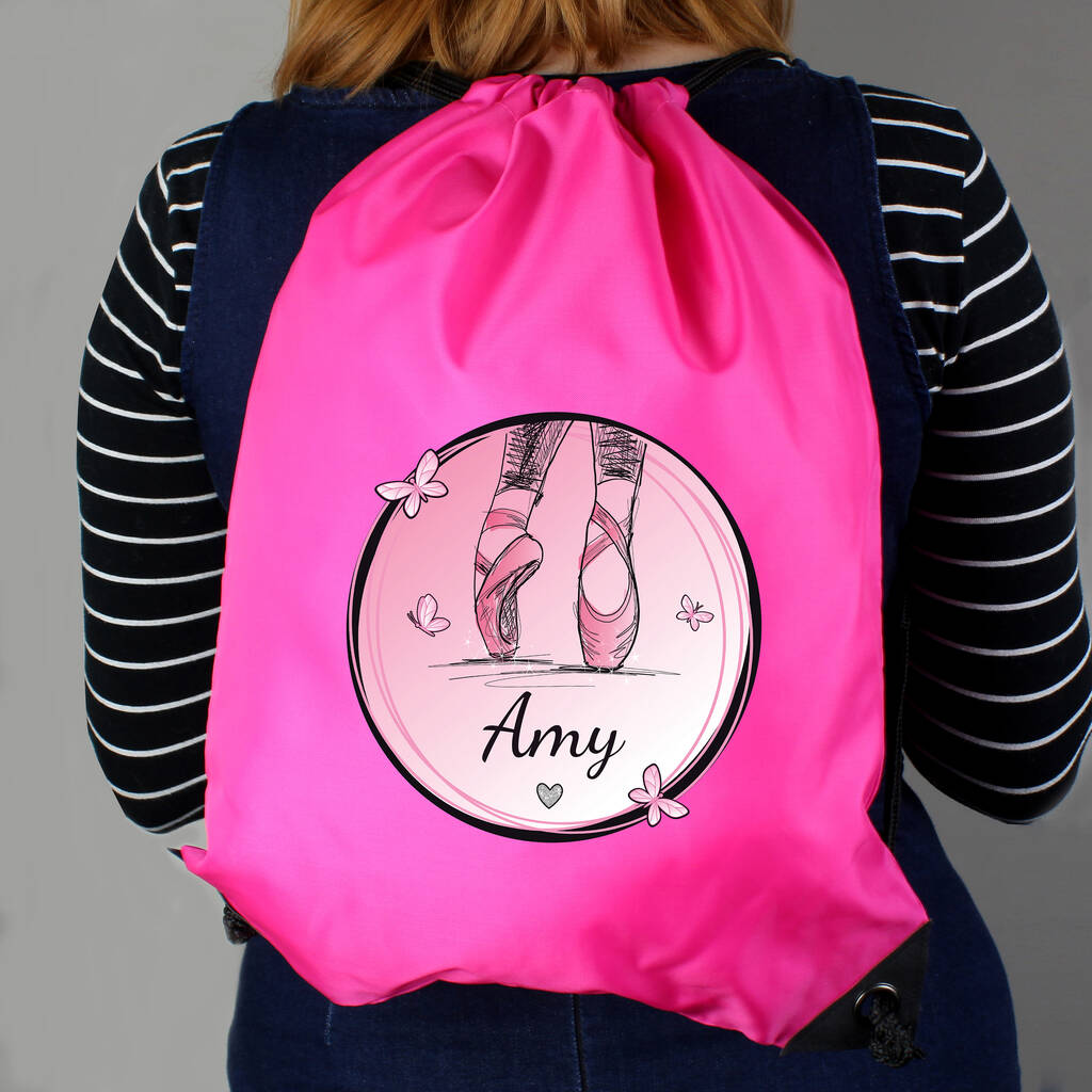 Personalised Pink Ballet Kit Bag By Bella Personalised Gifts