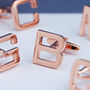 Personalised Modern Initial Letter Cufflinks, thumbnail 3 of 8