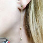 Long Droplet Solid 9ct Gold Earrings, thumbnail 3 of 4