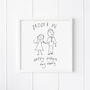Personalised Children's Drawing Glass Printed Frame Multiple Sizes, thumbnail 1 of 2