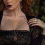 Black Obsidian Hand Wrapped Halloween Spider Earrings, thumbnail 4 of 5