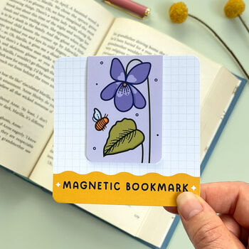 February Magnetic Birth Flower Bookmark Violet, 6 of 7
