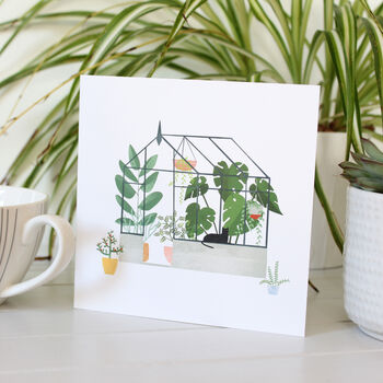 Greenhouse Plant Lovers Greetings Card, 2 of 3