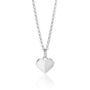 Initial Heart Pendant Necklace In Silver, thumbnail 3 of 6