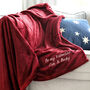 Personalised Ruby Red Blanket With Your Own Text, thumbnail 1 of 7