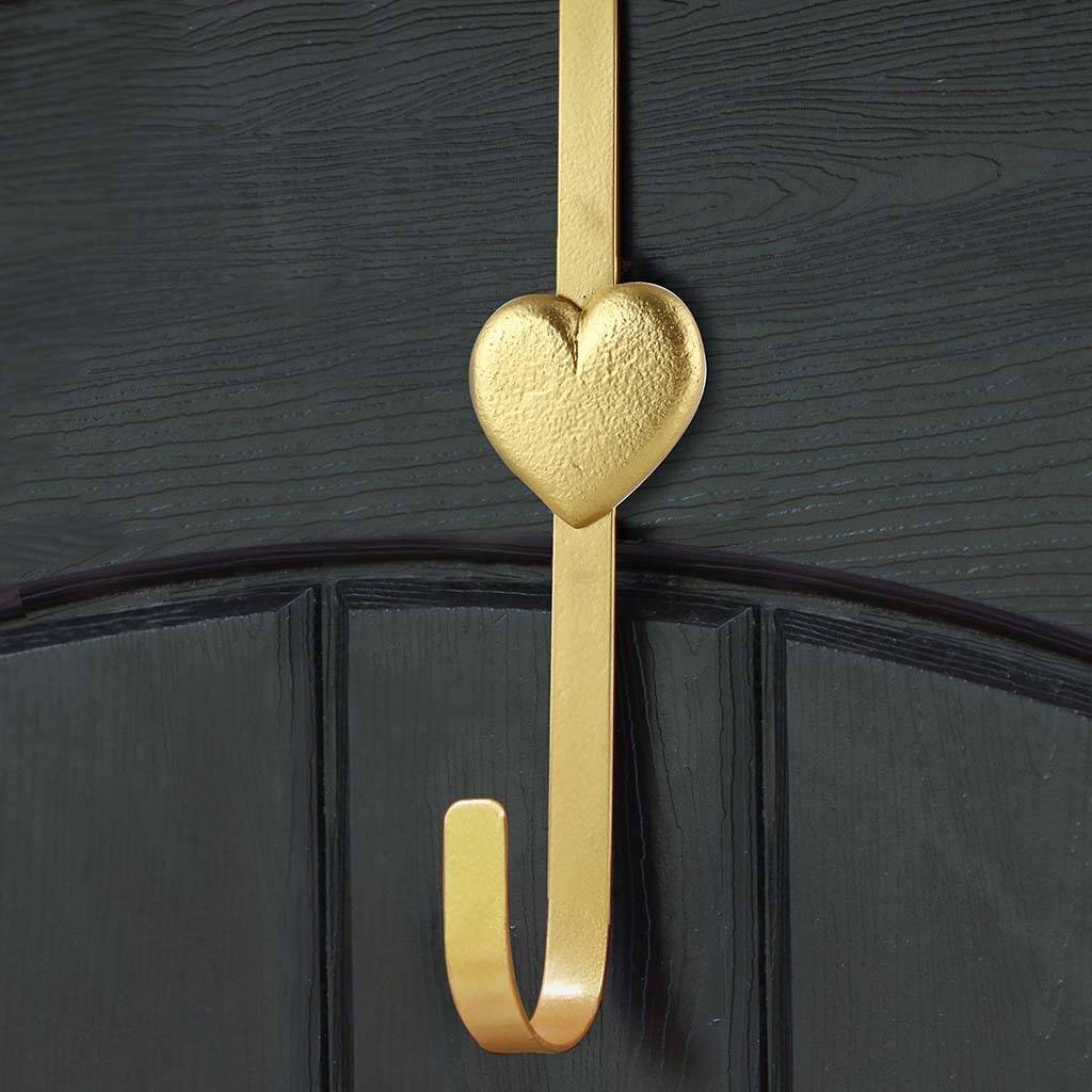 Gold Heart Over Door Wreath Hanger By Dibor