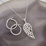 Angel Wing Necklace Sterling Silver, thumbnail 1 of 4