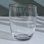 G Decor Set Of Four Ribbed Glasses With Silver Rim, thumbnail 4 of 5