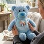 Personalised Photo Record A Voice Keepsake Memory Teddy Bear Blue, thumbnail 2 of 7