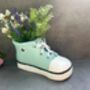 32cm Blue Trainer Shoe Planter – Decorative Flower Pot Plaster Stone, thumbnail 2 of 7