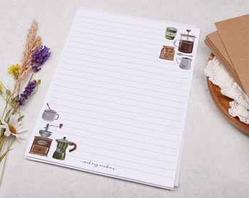 A5 Letter Writing Paper With Coffee Design, 2 of 3