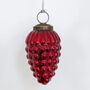 Red Glass Pinecone Tree Decoration, thumbnail 3 of 4