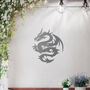 Metal Dragon Wall Art For Mythical Garden Decor And Gift, thumbnail 7 of 10