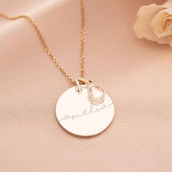 Esme Personalised Large Initial Birthstone Necklace, 4 of 12