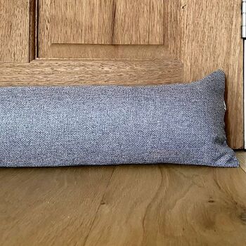 Grey Draught Excluder With Heavy Filling Personalised, 3 of 6