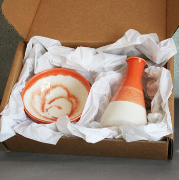 Jug And Bowl Gift Set Orange Milk Jug And Sugar Bowl, 3 of 3