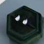 Sterling Silver Droplet Moonstone Stud Earrings, thumbnail 4 of 12
