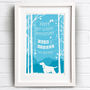 Personalised Wedding Anniversary Print With Dog, thumbnail 2 of 6