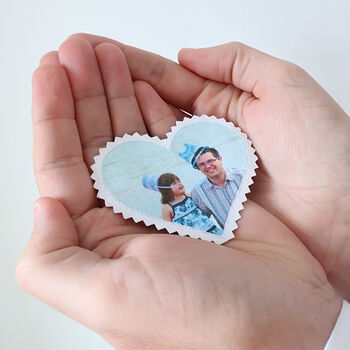 Custom Wedding Dress Label With Your Family Photo, 3 of 5