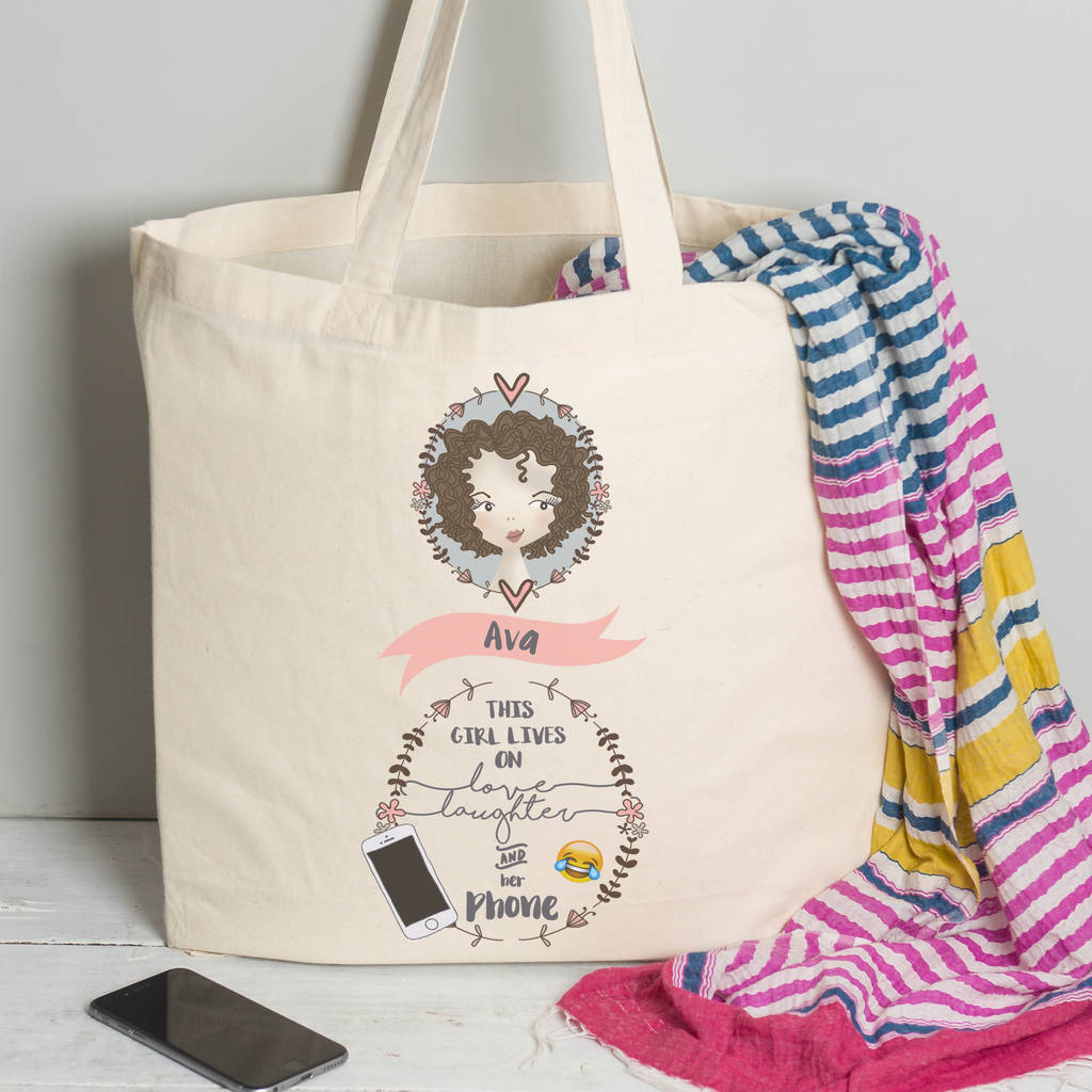 Personalised Tote Bag For Teenagers By From Lucy | notonthehighstreet.com