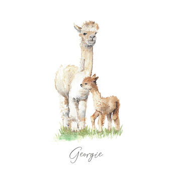Personalised Alpaca Art Print, 3 of 5